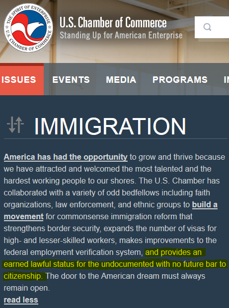 U.S. Chamber of Commerce on Immigration